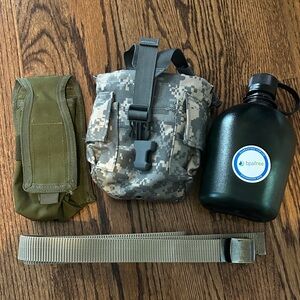 NEW Camouflage Tactical Gear - Belt, Water Bottle